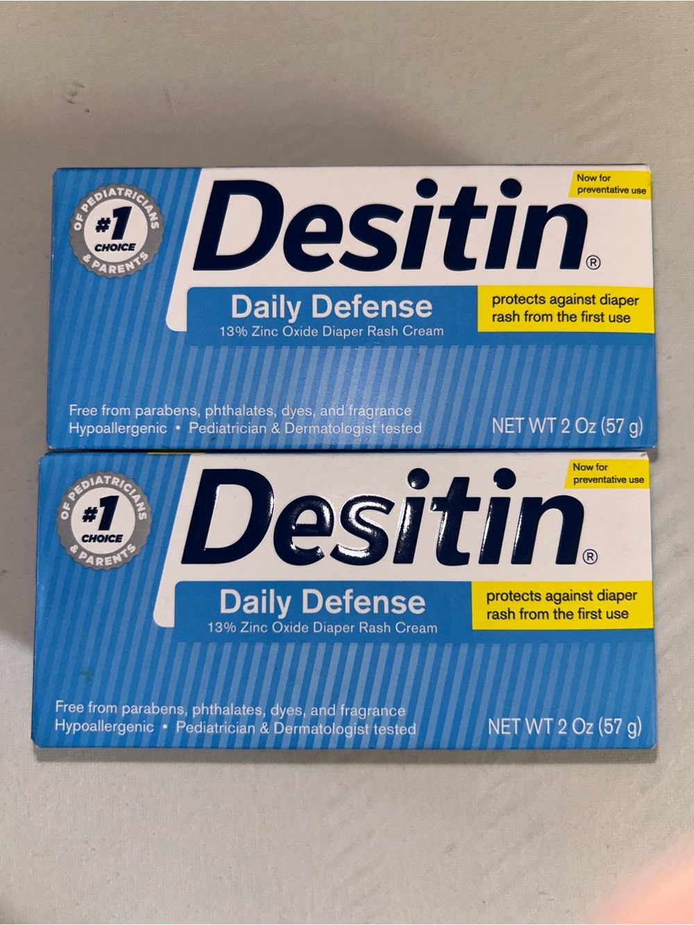 2x Desitin Daily Defense Diaper Rash Cream